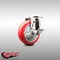Service Caster 4 Inch 316SS Red Polyurethane Wheel Swivel Bolt Hole Caster with Brake SCC SCC-SS316BH20S414-PPUB-RED-TLB - alternate 2